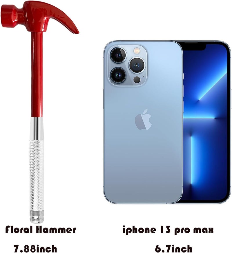 LASUND Red 6 in 1 Multitool Mini Hammer & Screwdriver Set - Camping Hand Tools with Metal Hammer Head - Image 5